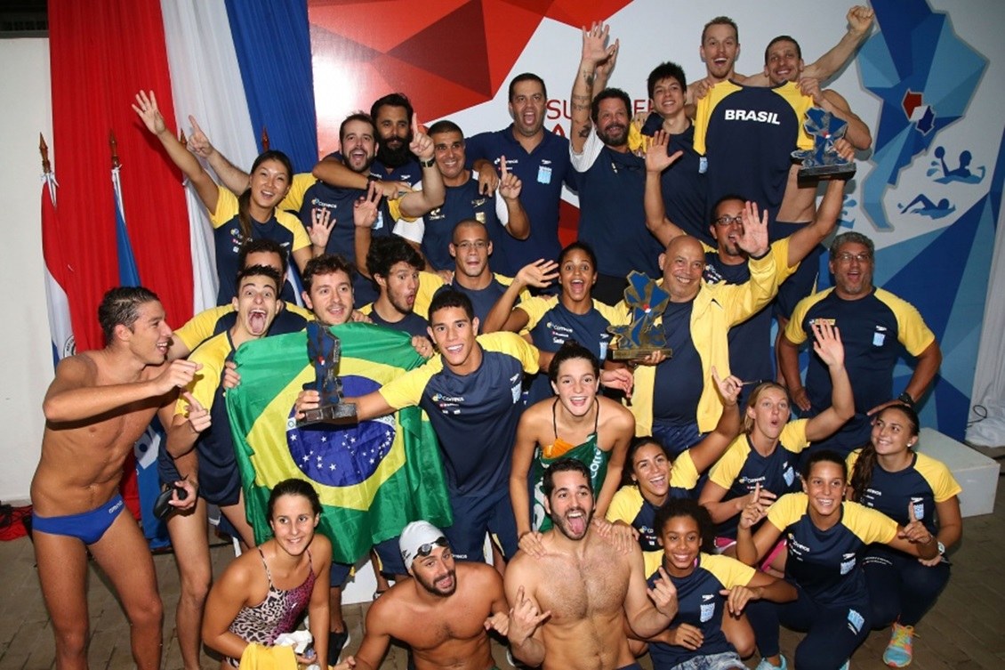 Brasil é campeão Sul-Americano de natação no Paraguai — Rede do Esporte