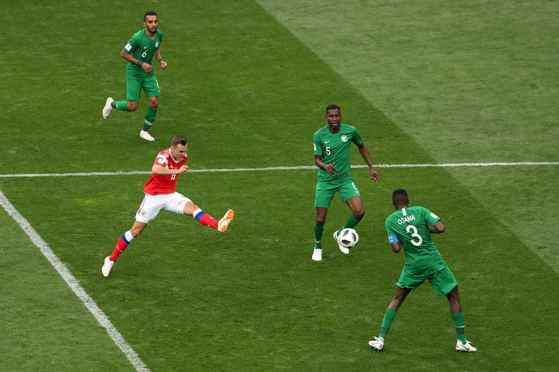 RÚSSIA 5 X 0 ARÁBIA SAUDITA - COPA 2018 - 1ª RODADA FASE DE GRUPOS