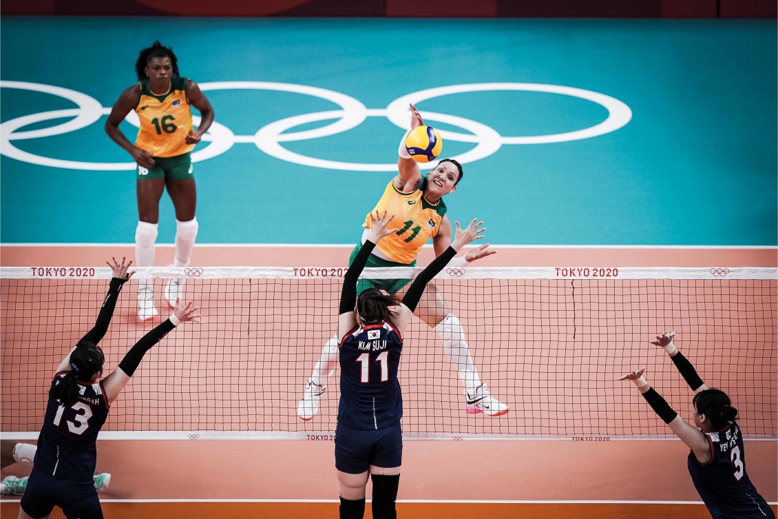 No vôlei feminino, Brasil vence Coreia do Sul na estreia olímpica