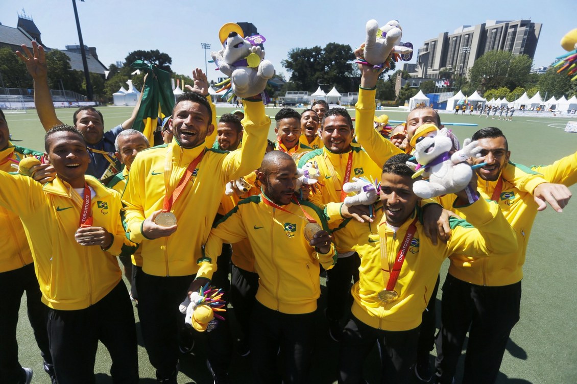 Com hat-trick de sul-mato-grossense, Brasil goleia o Canadá e defende  título do futebol de 7 no Parapan, ms